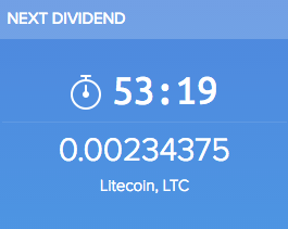 Bitpetite klok: uitkering dividend