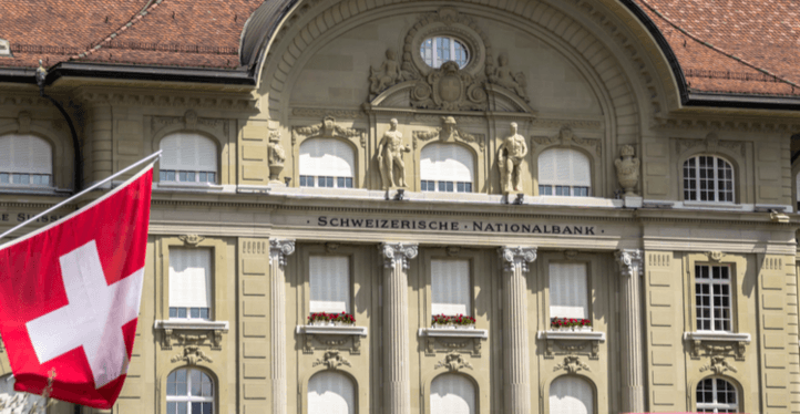 Het gebouw van de Zwitserse Nationale Bank