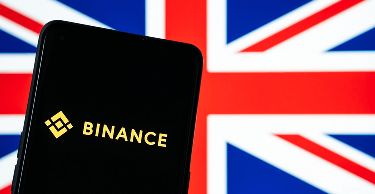 De Binance app en de Britse vlag